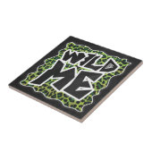 Carreau Léopard noir et vert (Côté)