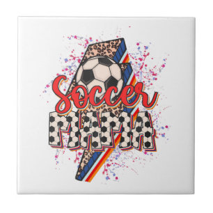 Carreau Leopard Soccer Mama Éclair Bolt Sport Maman Mothe