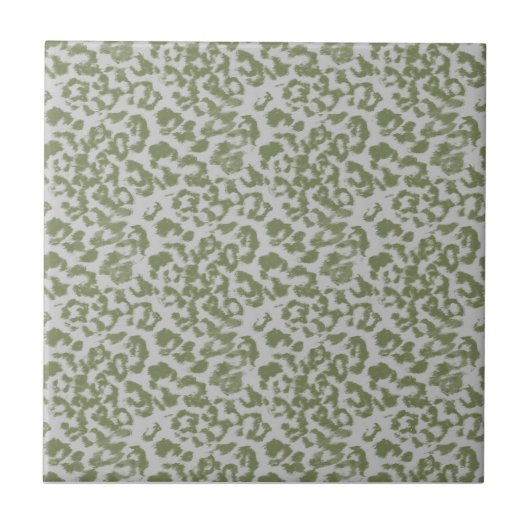 Carreau Léopard tacheté gris olive (Devant)