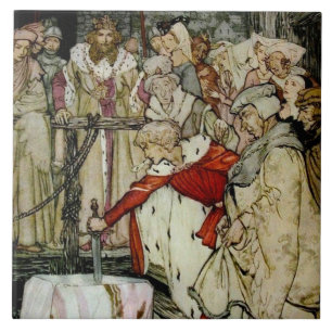 Carreau L'épée de Rackham dans la tuile de Pierre King Art