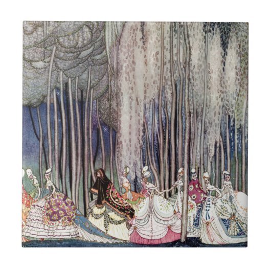Carreau Les 12 princesses de danse dans la forêt par (Devant)