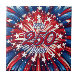 Carreau Les 250 ans d'Amérique 1776-2026 Feux d'artifice R