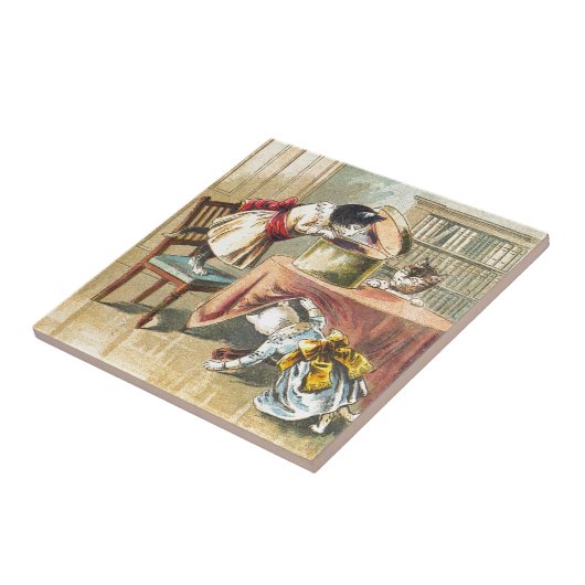 Carreau Les 3 petits chatons : Recherche les mitaines (Côté)