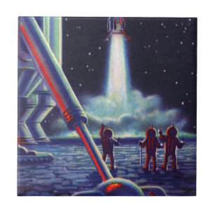 Carreau Les Aliens de science-fiction vintages se déchaîne