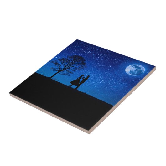 Carreau Les amoureux en pleine lune (Côté)