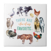 Carreau Les animaux de ferme Voici quelques-uns de mes aqu (Devant)