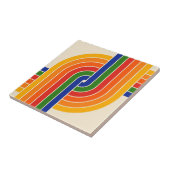 Carreau les années 70 conception géométrique rétro (Côté)