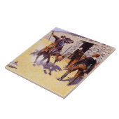 Carreau « Les Apaches - L'Alarme » de Frederic Remington (Côté)