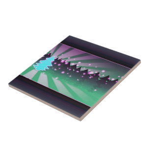 Carreau Les arbres de Noël dans les tons verts