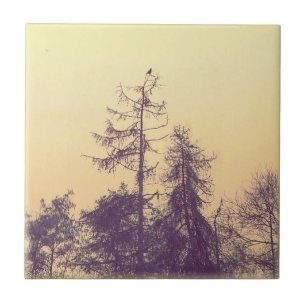 Carreau Les arbres et un oiseau