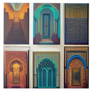 Carreau Les arches marocaines aux motifs colorés