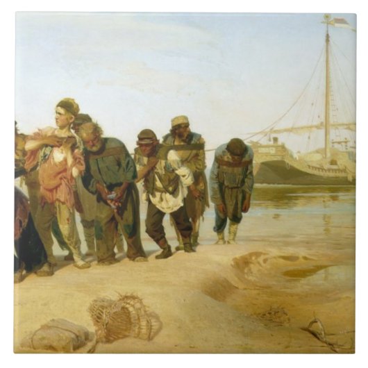 Carreau Les bateliers sur le Volga, 1870-73 (Devant)