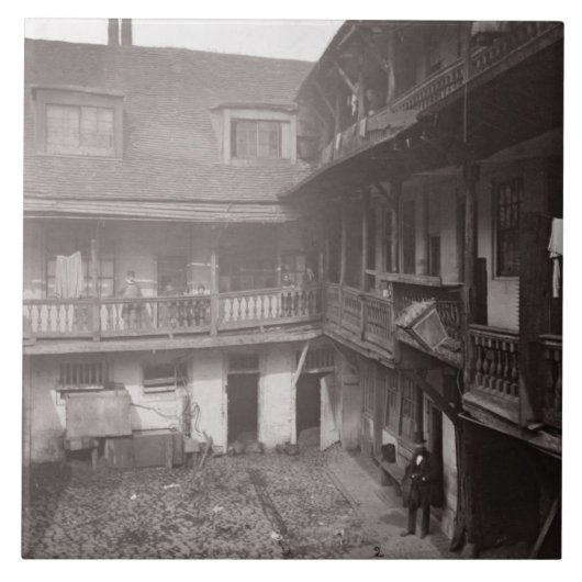 Carreau Les bras d'Oxford en ruelle de Warwick, 1875, de (Devant)