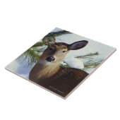 Carreau Les cerfs communs Blanc-coupés la queue (Côté)