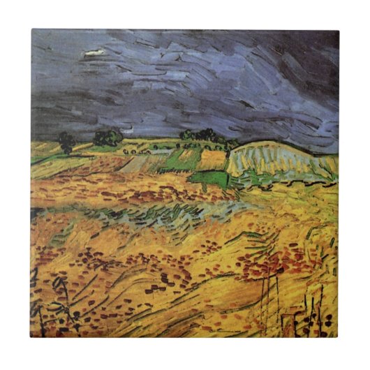Carreau Les champs par Vincent van Gogh (Devant)
