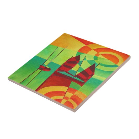 Carreau Les Chinois Jonchent Sur Les Eaux Mortes L'Art Cub (Côté)