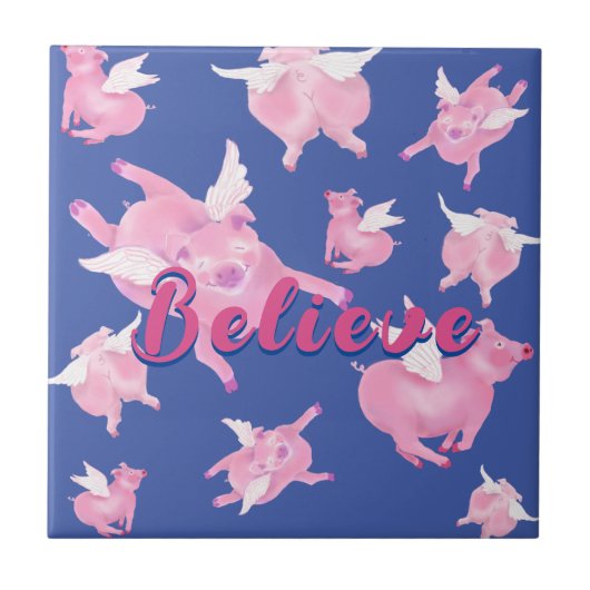 Carreau Les Cochons Volants Croient (Devant)