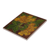Carreau Les couleurs de l'automne antique Floral Majolica  (Côté)