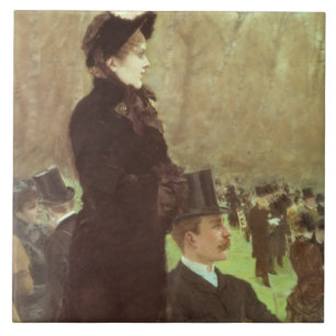 Carreau Les courses chez Auteuil, Paris (huile sur la