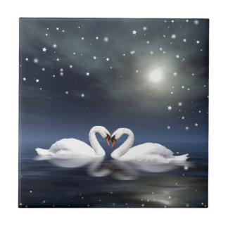 Carreau Les cygnes qui aiment