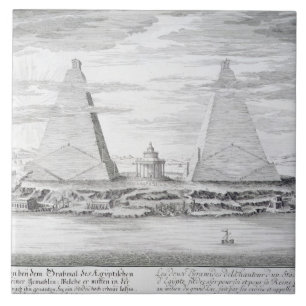 Carreau Les deux pyramides de Moeris, roi de l'Egypte et