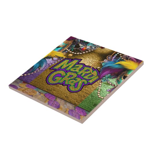 Carreau Les doubloons graphiques sur le thème Mardi Gras d (Côté)