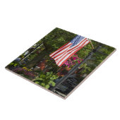 Carreau Les Etats-Unis, New York, Lewiston. Drapeau (Côté)