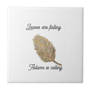 Carreau Les feuilles tombent du carrelage en céramique bla