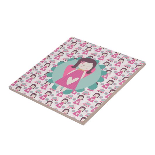 Carreau Les Filles Se Rendre À Des Endroits (Côté)