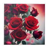 Carreau "Les fleurs de Rose écarlate : un bouquet de passi (Devant)