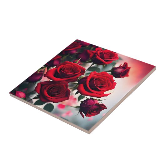 Carreau "Les fleurs de Rose écarlate : un bouquet de passi (Côté)