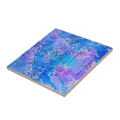 Carreau Les fleurs se développent dans l'étang Sapphire (Côté)