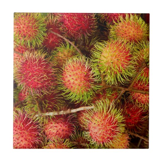 Carreau Les fruits du rambutan au marché de Can Duoc (Devant)