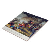 Carreau Les gardes de cheval à la bataille de waterloo, (Côté)