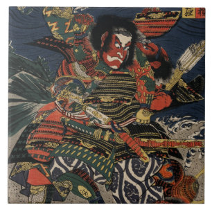 Carreau Les guerriers samouraïs Tadanori et Noritsune