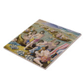 Carreau Les Indiens plongeant pour des perles, plaquent 93 (Côté)