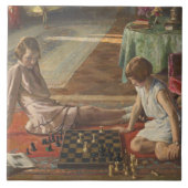 Carreau Les joueurs d'échecs (par John Lavery) (Devant)