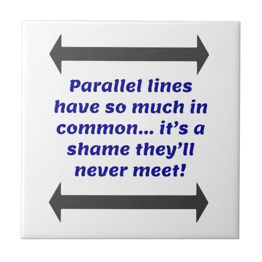 Carreau Les lignes parallèles ont tellement en commun, Fun (Devant)