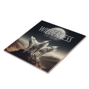 Carreau Les loups hurlent à la Pleine lune Wilderness appe