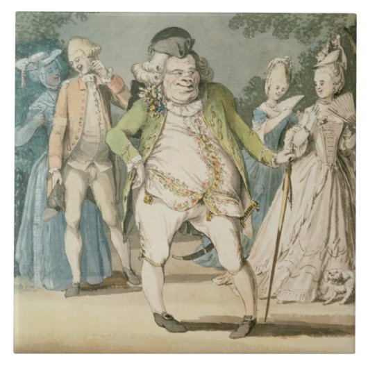Carreau Les macaronis, 1774 (la semaine sur le papier) (Devant)