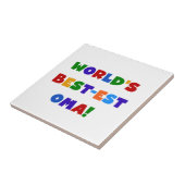 Carreau Les meilleurs cadeaux Oma Bright Colors du monde (Côté)