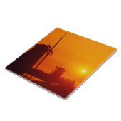 Carreau Les moulins à vent au coucher du soleil, Schermerh (Côté)