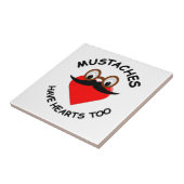 Carreau Les moustaches ont aussi des coeurs (Côté)