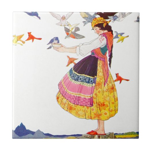 Carreau Les oiseaux de tous les mondes (Devant)