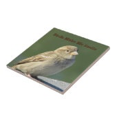 Carreau Les oiseaux me font sourire Petite Brown Bruine Ph (Côté)