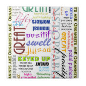 Carreau Les organistes sont tout tuile (Devant)