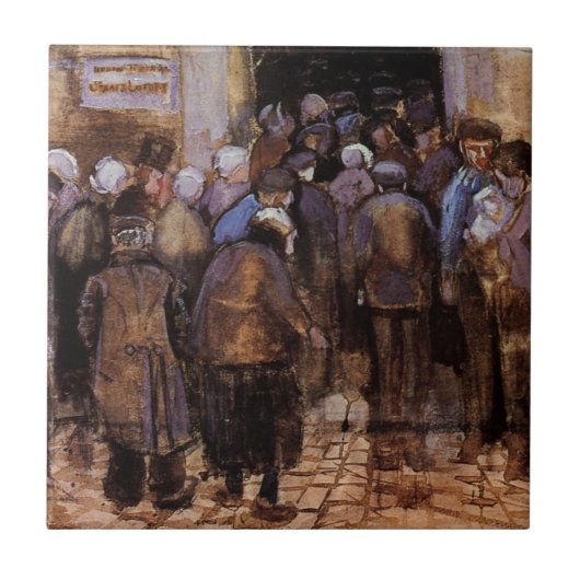 Carreau Les pauvres et l'argent par Vincent van Gogh (Devant)