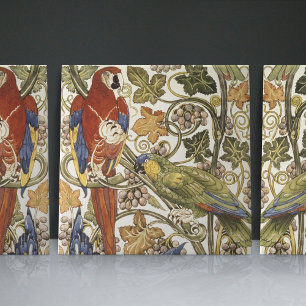 Carreau Les perroquets de De Morgan sur la collection de v