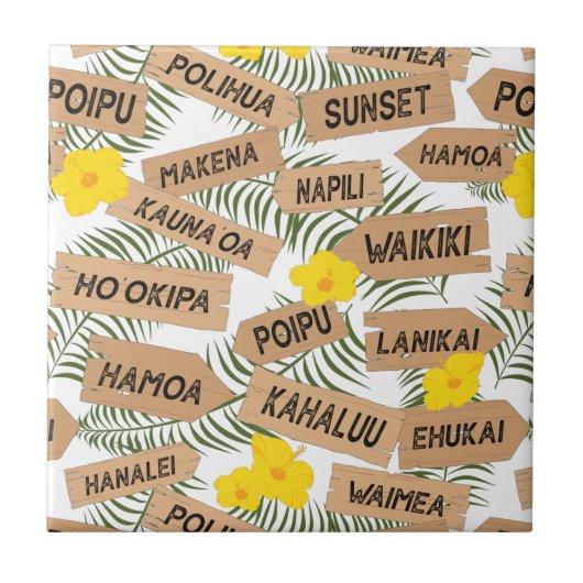Carreau Les plages hawaïennes tropicales (Devant)