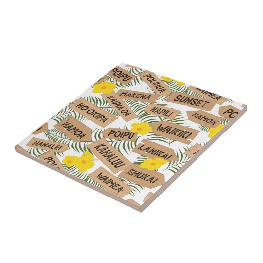 Carreau Les plages hawaïennes tropicales (Côté)